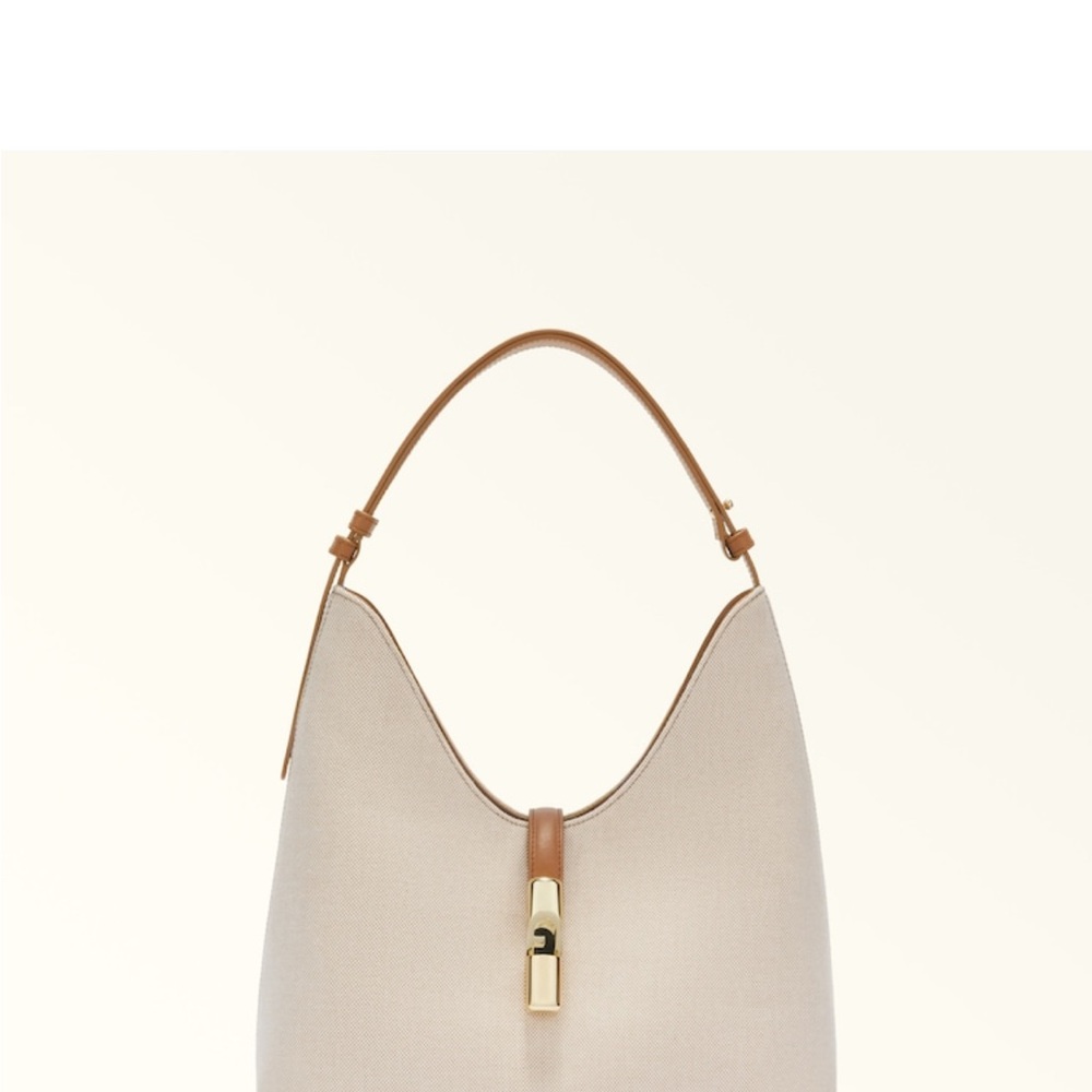 Elegant Cream and Tan Women's Bag